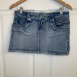 Mudd Blue Denim Mini Skirt